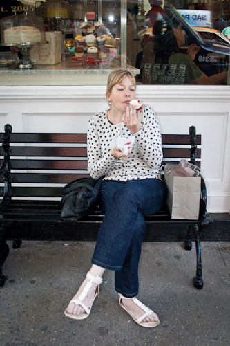 Eating cupcakes in Soho