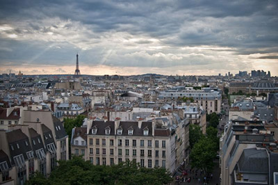 Eiffel Tower as seen from Centre Pompidou