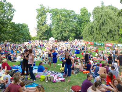 Crowded park